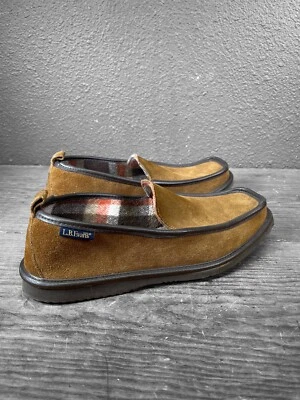 Zapatilla de casa LB EVANS Vernan sin usar, en caja, para hombre talla 9,5 M gamuza ribete de cuero Foto 1 de 4