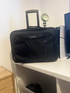 Samsonite Wheeled Business Laptop Case Travel Bag CarryOn Luggage Black LIKENEW - Picture 1 of 9