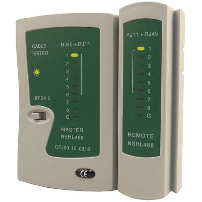 TESTER CAVO DI RETE LAN TELEFONICO RJ45 / RJ11 / RJ12 NETWORK ETHERNET TEST CAVI - Immagine 1 di 4