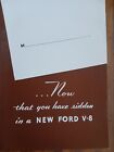 1930's Ford V-8 Cars Sales Catalog - Original