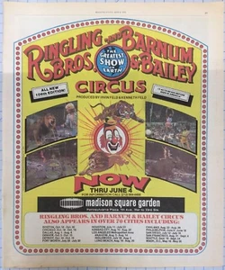 1978 Ringling Bros Barnum & Bailey Circus VINTAGE Werbung, Poster, Anzeige - Bild 1 von 2