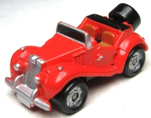 1986 GALOOB MICRO MACHINES 1950'S MG TF CONVERTIBLE RED 1 1/4" CAR W/ SPARE TIRE - Picture 1 of 6