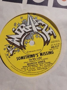 *MARCIA HINES "Somethings missing / Moments 7" Vinyl Record 45rpm Collectable - Picture 1 of 2
