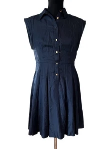 Hobbs N.W.3 Button Front Fit & Flare silk dress Size 12 - Picture 1 of 10