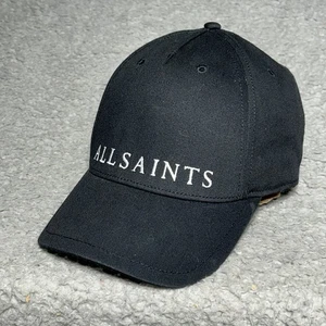Gorra de béisbol AllSaints negra unisex ajustable logotipo bordado de AllSaints - Imagen 1 de 12