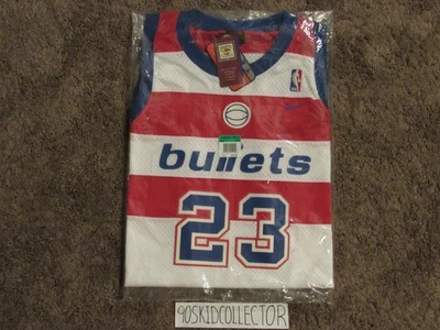 Very Rare New Nike Michael Jordan Bullets Jersey Size XL Hardwood Wizards Bulls - Image 1 of 4