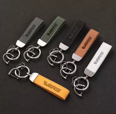 ŠKODA Skoda VRS Keyring Suede Leather for Fabia Octavia KODIAQ Enyaq Elroq Gift