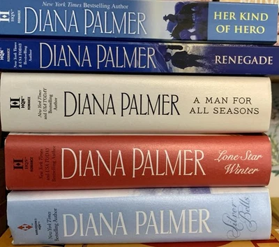 (5 bks- 3 BCE hc/dj. 2 dj) all by author DIANA PALMER cowboy romance HEA - Image 1 of 4