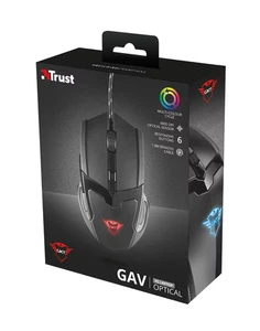 Trust GXT 101 Gav Gaming Mouse Black - Picture 1 of 6