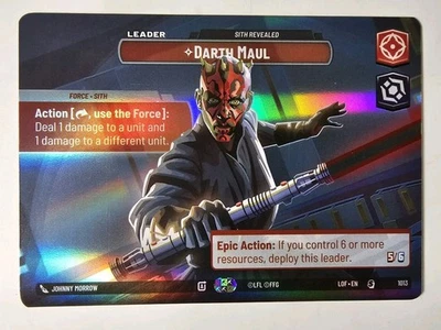 Star Wars Unlimited Legends Of The Force Showcase Darth Maul 1013  - Image 1 of 2
