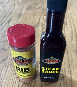 1 Flasche Texas Roadhouse Steak Sauce 11 Unzen Verwendbar bis 26.01.27 & 1 6,9 Unzen Rippengewürz - Bild 1 von 7