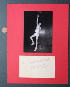 1950s Boston University Star Bob Cumings autographed card & photo JSA certified- - Picture 1 of 1