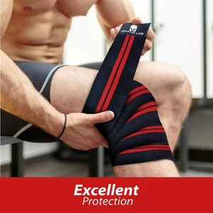 VictorBudo USA Weight Lifting Knee Wraps Gym Power Lifting Training Straps - Picture 1 of 25