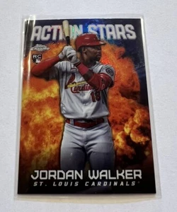 2023 Topps Chrome Update Jordan Walker Action Stars RC Rookie #ASC-12 Cardinals - Picture 1 of 2