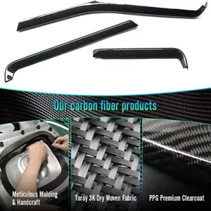 4pcs Real Carbon Fiber Interior Console Dashboard Panel For Corvette C8 Z51 BH - Picture 1 of 9