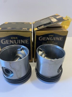(2) Cabezas de pistón Harley Davidson 317-343 vintage como nuevas de 1940 modelo WL 45CI 20 más Foto 1 de 4