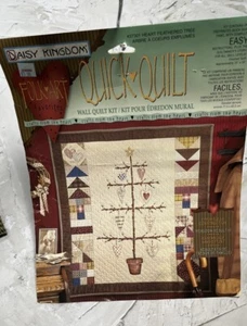Folk Art Quick Quilt By Daisy Kingdom. Heart Feathered Tree. New Sealed. 1996 - Picture 1 of 8
