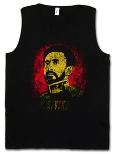 HAILE SELASSIE PORTRAIT I TANK TOP Lion of Judah Ethiopia Rastafari Irie Jamaika - Picture 1 of 1