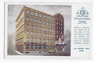 Vintage Postkarte Quebec Kanada Clarendon Hotel WB - Bild 1 von 4