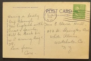 Claremont, New Hampshire Post Card mailed Jul 17, 1939 to White Plains, NY - NH - Picture 1 of 2