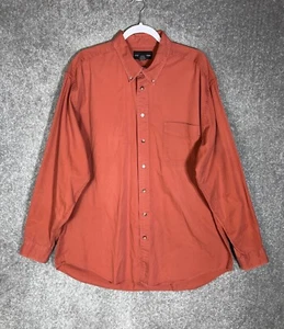 Croft & Barrow Long Sleeve Button Down Shirt Mens Size XLT Reddish Orange Pocket - Picture 1 of 6