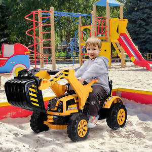 6V Battery Powered Kids Ride On Car Electric Excavator Digger Outdoor Play Toy