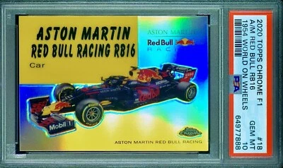 POP 17 PSA 10 RC Max Verstappen 2020 Topps Chrome F1 Refractor Horizontal Rookie - Image 1 of 3