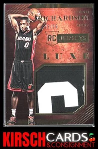 Camiseta deportiva de novato Josh Richardson 2015-16 Panini Luxe parche Prime #20 #/25 - Imagen 1 de 2