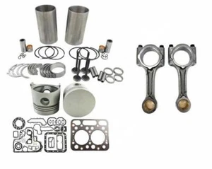 Overhaul Rebuild Kit+2pcs Connecting Rod For Kubota Z851 Engine L1801 Tractor - Picture 1 of 7