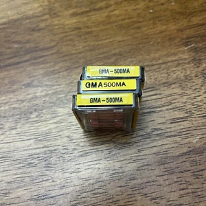 Lot Of 15 Bussmann GMC-500mA Time Delay Glass Fuse 500mA 250VAC 3 Packs Of 5 - Picture 1 of 15