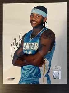 Carmelo Anthony Signed Denver Nuggets Rookie Pose 8x10 Photo JSA COA Autograph - Picture 1 of 9