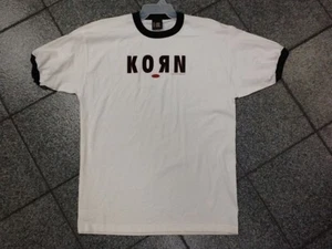 Vintage KORN Tee Metal Rock Band 90's Ringer T-Shirt Tshirt Deadstock Large VTG - Picture 1 of 1
