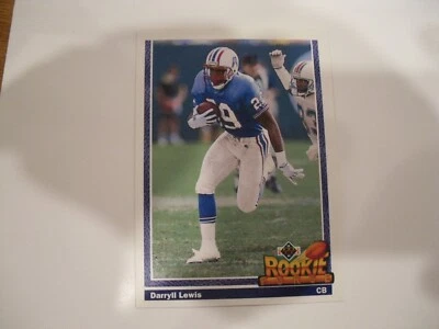 Darryll Lewis, 1991 Upper Deck, #617, Houston Oilers    D4 - Image 1 of 2