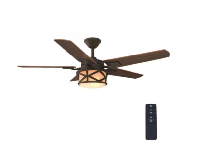 Home Decorators Collection 52 inch Ceiling Fan with LED Light - Brown (51504) - Image 1 of 4
