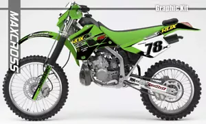 KAWASAKI KDX200R KDX220SR 1995 - 2007 MAXCROSS GRAPHICS KIT DECAL STICKERS MON1 - Picture 1 of 3