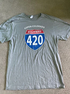 Camiseta para hombre ASPEN COLORADO Highway Funny 420 grande Duck Co Foto 1 de 3