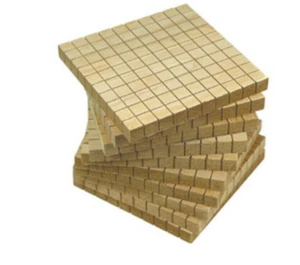 Base de madera de diez largos - 10 x 1 x 1 cm - 10 piezas recurso didáctico valor nominal - Imagen 1 de 1