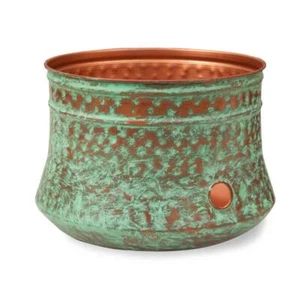 Olla de manguera LIBERTY GARDEN 16" martillada a mano acero construcción pátina + cobre - Imagen 1 de 6