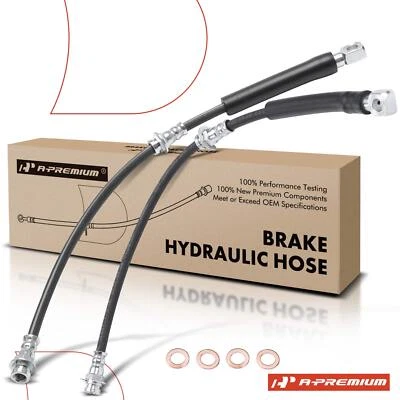 A-Premium 2x Brake Hydraulic Hose Front for Chevrolet Camaro Pontiac Firebird - Image 1 of 4
