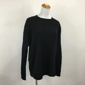 ATHLETA Womens sz XS Relaxed Fit Black Wool & Cashmere Ribbed Knit Sweater - Picture 1 of 10