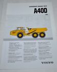 Volvo A40D Articulated dump truck Brochure Prospekt