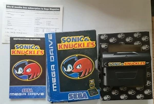 Sega Sonic & Knuckles Mega Drive 1994 Boxed Game with Manual & Paperwork - Picture 1 of 1