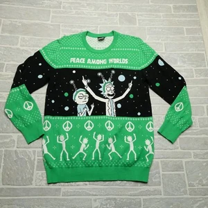 Rick and Morty Sweater Size XL Adult Swim Cartoon Ugly Christmas Cotton Blend - Picture 1 of 8