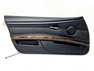 07-13 BMW 335Xi 335i COUPE FRONT LEFT INTERIOR DOOR TRIM PANEL BLACK OEM LOT3399 - Image 1 of 4