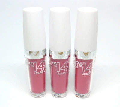 3 x MAYBELLINE Super Stay 14 HR Lipstick / Lippenstift - ON AND ON PINK 150