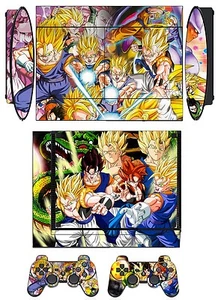 Skin Sticker PS3 PlayStation 3 Super Slim & 2 controller skins Dragon Ball Q272 - Picture 1 of 1