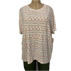 Free people Nueva Camiseta Cuadrada Azteca $58 Para Mujer Talla M Informal Algodón Prendas para el torso de Verano - Imagen 1 de 15