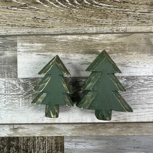 Holzbäume Weihnachten Walddeko grün - Bild 1 von 7