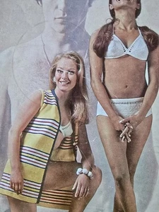 1960s Lace Bikini Banded Beach Jacket DK Sirdar 29 Crochet Pattern - Picture 1 of 4
