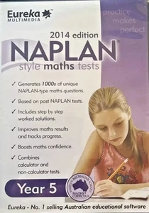 Naplan Year 5 Maths Test 2014 Edition PC CD-ROM Australian Educational Software - Picture 1 of 3